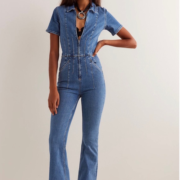 We The Free Pants - We the Free Denim Zip Up Jumpsuit